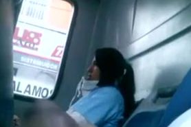 Dickflash Nurse on Bus