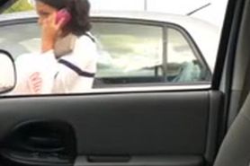 Car Flash Girl On Phone