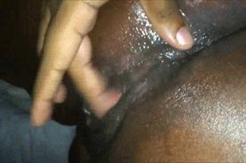 Squirting black pussy fingered