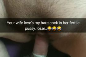 I remove my condom, while screw your wife`s fertile pussy! [Cuckold. Snap]