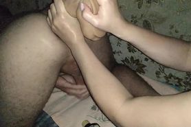 PEGGING DOGGY STYLE ON THE BED - TWO HANDS TRYED