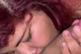 Chubby redhead Latina sucking dick