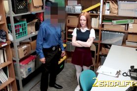 Ella is stripped down for a cavity search conducted by horny officer