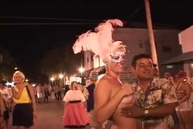 Older women gets butt naked at Mardi Gras