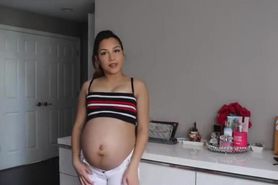 Preggo Mommy Trying on Clothes