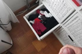 Cum in young panties drawer in her room
