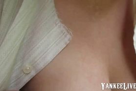 Down blouse tits and nipples on countryside