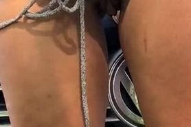 [Full Video] Skinny Girl With Huge Clit Rides Dildo On Car Hood