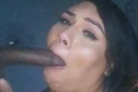 Latina tranny ts Monica Kash sucking BBC