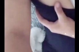 Algerian whore showing her huge tits on periscope