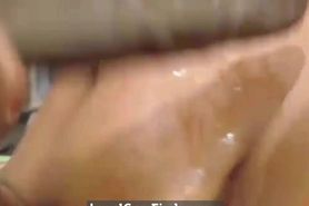 Oiled booty squirting
