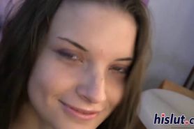 Lusty teen gets to strip and masturbate