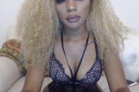 Ebony tiny curly doll Bebe Jay rubbing tight vagina
