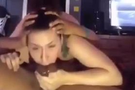 WHITE THOT SHOVING BBC ALL DEEP IN HER THROAT