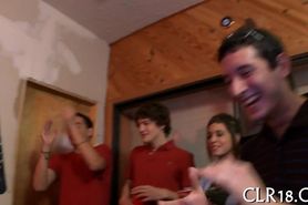 Racy and rowdy college orgy - video 3