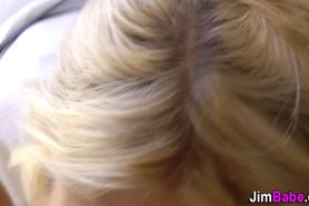 Blonde amateur pov sucks - video 1