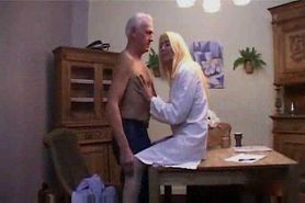 Hot nurse with old guy