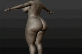 big ass and tits in 3D