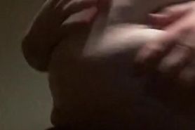 Obese gainer chub plays with his belly cock and fatass