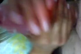 Cute girl Blowjob a thick huge cock