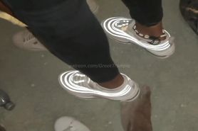 CFT 16 - Unknown Candid Foot Trample Crush by Tall Brunette w Nike Airmax 97