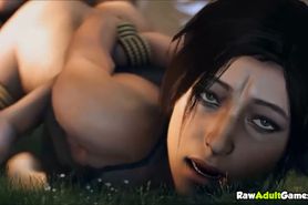 Lara Croft tied and fucked doggystyle