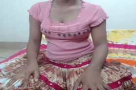 Indian desi girlfriend striptease in bedroom for boyfriend