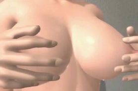 Animated woman getting boobs fucked