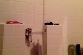 Wife shaking booty in shower