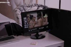 behind the scenes of group sex porn