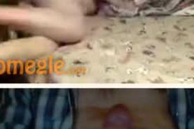 Jerking off for feet on Omegle (part 2 with cum in private)