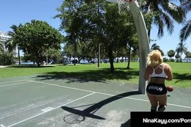 Nina Kayy Fucks Big Black Cock BasketBall Coach!