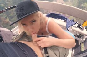 4K Public BJ and Anal Creampie in Ski Lift and Lot of Fuck in Mountain Hike