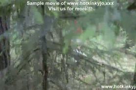 Hotkinkyjo brutal anal fisting in the forest and prolapse