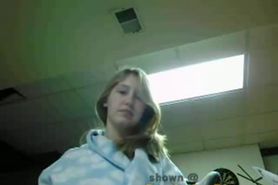 Busty girl teasing on webcam