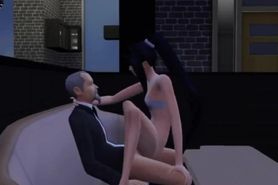 Sims 4: Barely legal teen gets fucked by old man