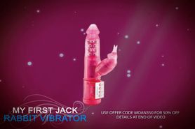 My First Jack Rabbit Vibrator Sex Toy Review 50% OFF Offer Code MOAN350