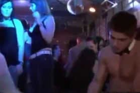 Drunken girls strip and fuck at party