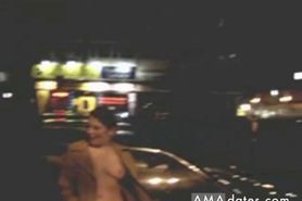 wife standing masturbation in the street