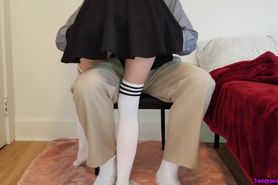 Young Schoolgirl Learns Deep Lesson while getting Tutored at Home.