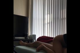 Young Asian rides bf dick on hidden cam