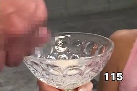 Pervert japan girl drink 157 loads of cum