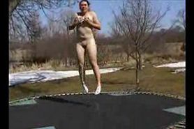 Couple have nice sex on their trampoline