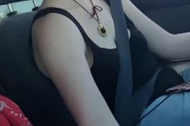 Cute Hippy Amature Gives Handjob While Driving