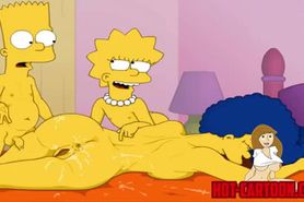 Simpsons porn Bart and Lisa have fun with mother Marge