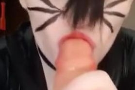 POV: Knockoff catgirl sucks you off and spanks herself just for you
