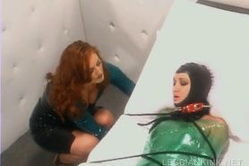Lesbo mistress sexually tortures slave