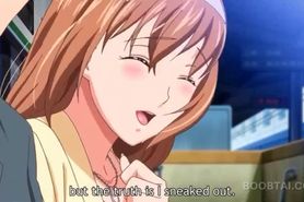 Redhead anime school doll seducing her cute teacher - video 2