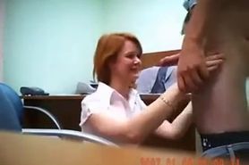 Sex in the office on hidden camera - QPC