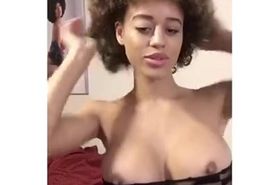 Gorgeous teen showing off huge titties